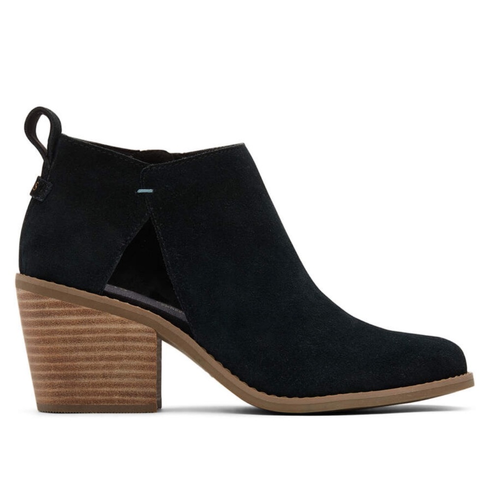 Tom’s Black Suede Lea Bootie